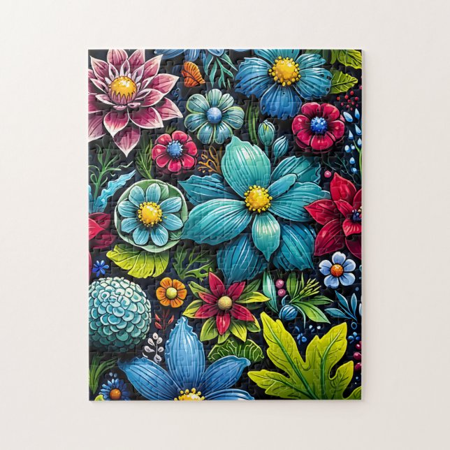 Lebhafter Fantasy Florengarten Puzzle (Vertikal)