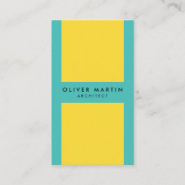 Lebhafter Farbblock für soziale Medien Gelb Türkis Visitenkarte