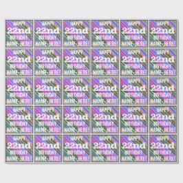 Lebhafter, farbenfroher 22. Geburtstag + Individue Geschenkpapier