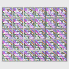 Lebhafter, farbenfroher 45. Geburtstag + Individue Geschenkpapier