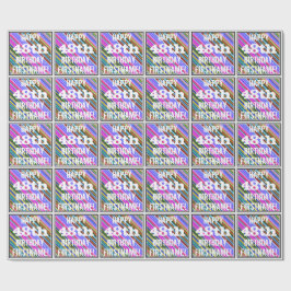 Lebhafter, farbenfroher 48. Geburtstag + Individue Geschenkpapier