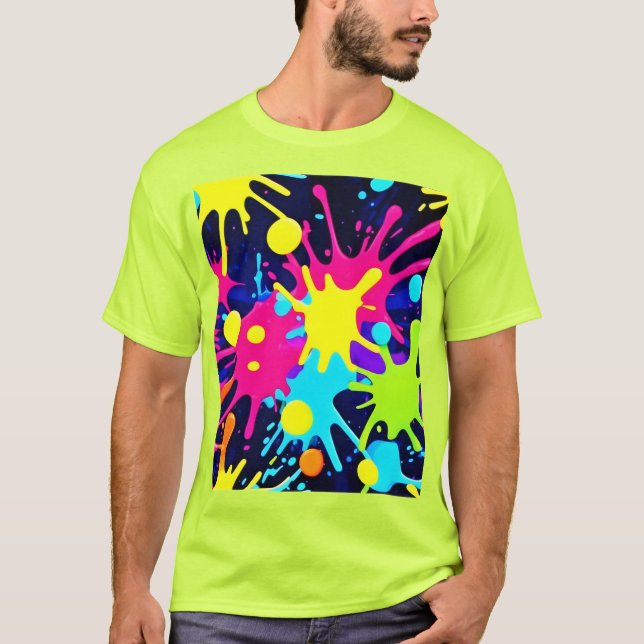 Lebhafter Farbschlag T-Shirt (Vorderseite)