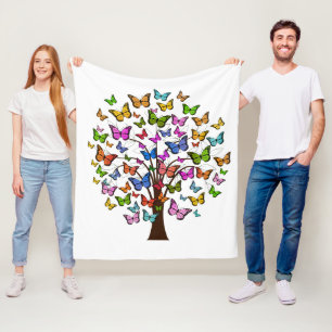 Lebhafter Farbschmetterling Fleecedecke