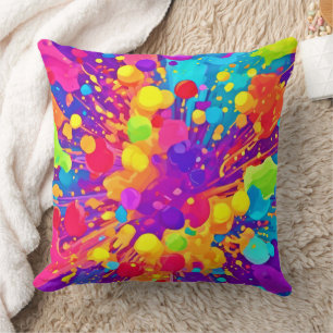 Lebhafter Farbsplitter Kissen