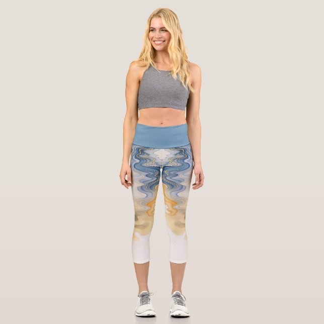 Lebhafter Farbyoga Capri Leggings (Vorderseite)