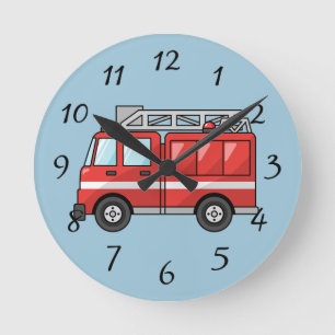Lebhafter Feuer-Motor Runde Wanduhr