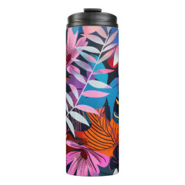 Lebhafter, floral isolierter Tumbler Thermosbecher