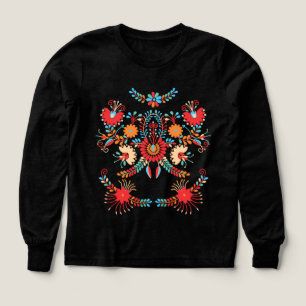 Lebhafter Folk Floral T - Shirt