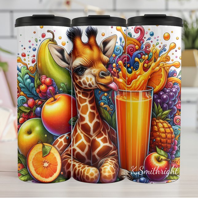 Lebhafter Fruchtsaft aus Giraffe Thermosbecher (Von Creator hochgeladen)
