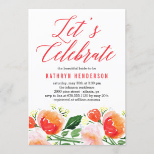 Lebhafter Garten Bridal Dusche Einladung