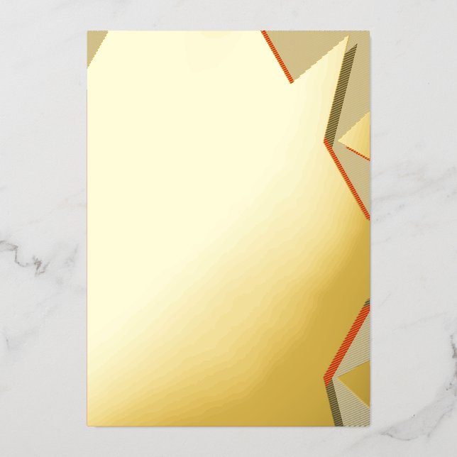 Lebhafter geometrischer Burst Folieneinladung (Vorderseite)