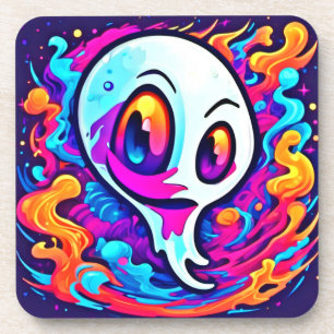 Lebhafter Ghost-Cartoon Getränkeuntersetzer