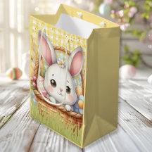 Lebhafter glücklicher Ostern im gelben Hintergrund