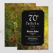 Lebhafter Gold Border Black 70. Geburtstag