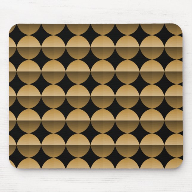 Lebhafter Gold Retro Flair Mousepad (Vorne)