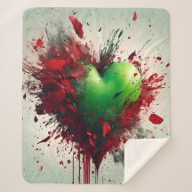 Lebhafter grüner Herzschlag