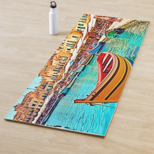 Lebhafter Hafen: mediterrane Bliss Yogamatte