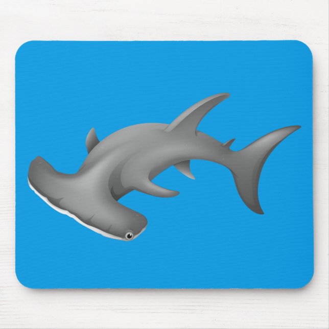 Lebhafter Hammerhai-Haifisch Mousepad (Vorne)