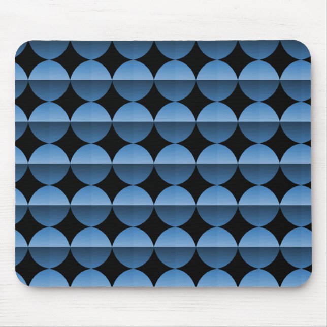 Lebhafter hellblauer Retro-Flair Mousepad (Vorne)