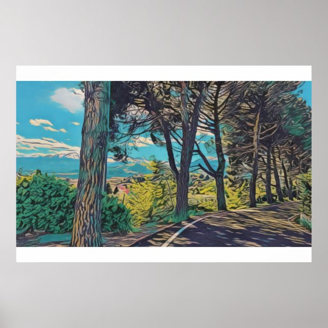 Lebhafter Herbstwald - Poster (Vorne)