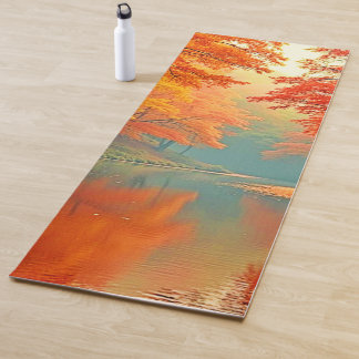 Lebhafter Herbstwald Yogamatte