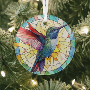 Lebhafter Hummingbird erhalten Ornament Aus Glas