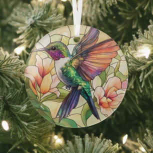 Lebhafter Hummingbird erhalten Ornament Aus Glas