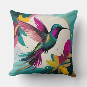 Lebhafter Hummingbird im Flight: Ein tropisches Ab Kissen