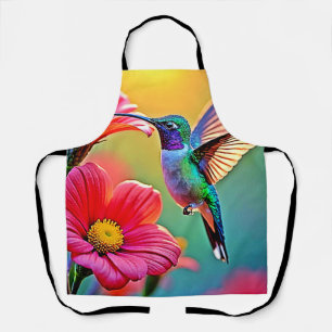 Lebhafter Hummingbird im Sunset Design Schürze