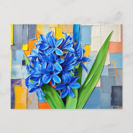 Lebhafter Hyazinth im modernen Abstrakten Stil Feiertagspostkarte