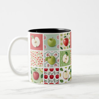 "Lebhafter Kaffee-Cup mit Apple-Themed" Zweifarbige Tasse