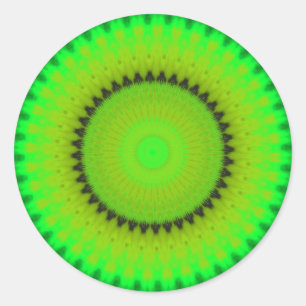 Lebhafter Kaleidoskop-Aufkleber Runder Aufkleber