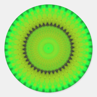 Lebhafter Kaleidoskop-Aufkleber Runder Aufkleber
