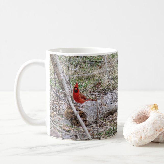 Lebhafter Kardinal Kaffeetasse (Mit Donut)