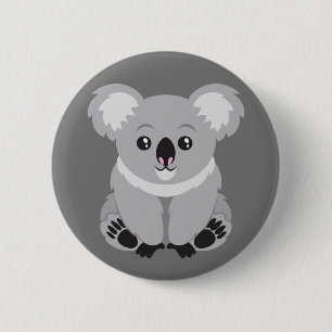 Lebhafter Koala-Bärn-Knopf Button