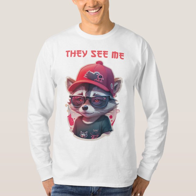 Lebhafter Kokon mit Brille T-Shirt (Vorderseite)