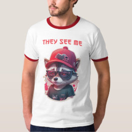 Lebhafter Kokon mit Brille T-Shirt