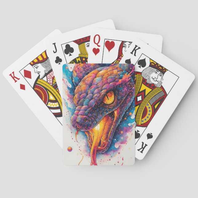 Lebhafter kosmischer Schlauch mit expansivem Raum Spielkarten (Rückseite)