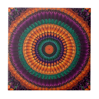 Lebhafter kreisförmiger Orange, Aquamarin, Lila, g Fliese