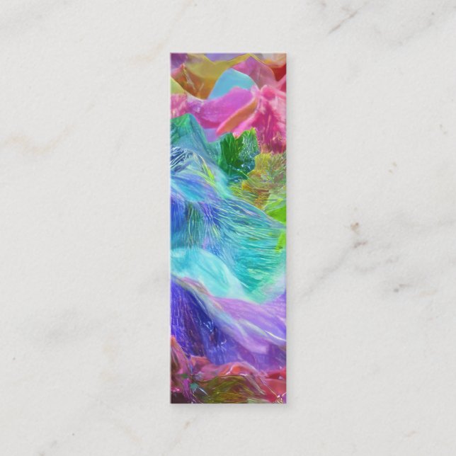 Lebhafter Kristallberg Abstrakt Mini Visitenkarte (Vorderseite)