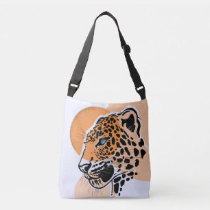 Lebhafter Leopard Drucktasche in feinem orangefarb Tragetaschen Mit Langen Trägern