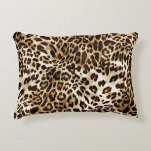 Lebhafter Leopard: farbenprächtiges Textildesign. Dekokissen