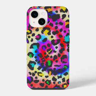 lebhafter Leopardendruck iPhone 14 Hülle