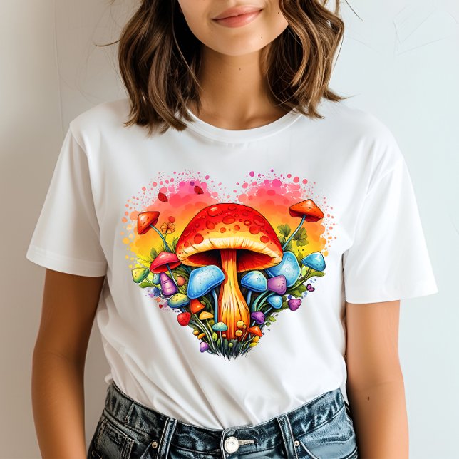 Lebhafter Liebe Pilz-T - Shirt (Von Creator hochgeladen)