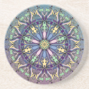 Lebhafter Mandala Sandstone Untersetzer