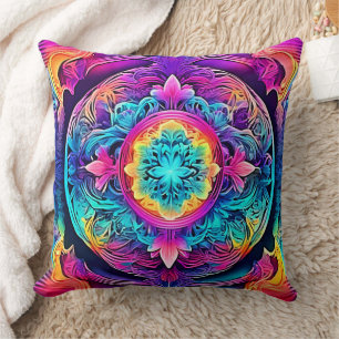 Lebhafter Mandala Spirit Kissen