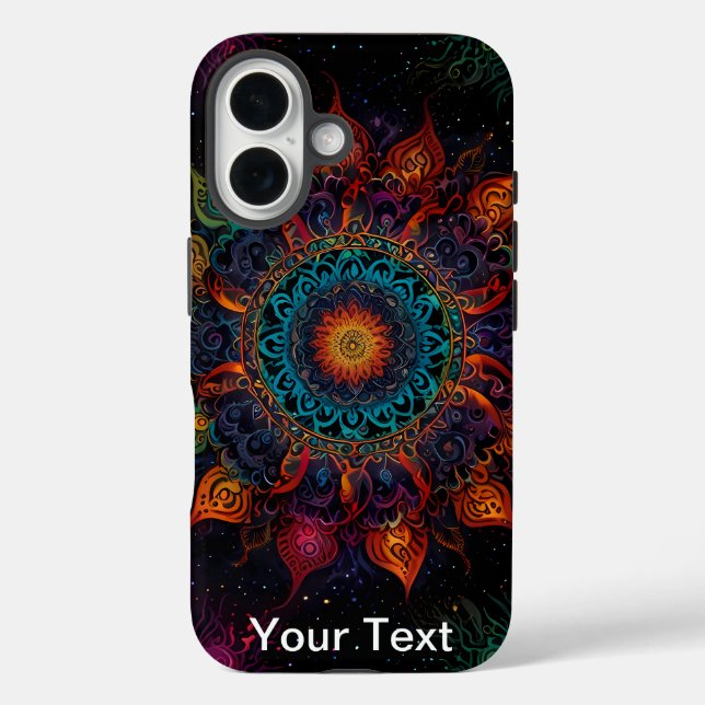 Lebhafter Mandala Swirl: OtterBox Case-Mate iPhone Hülle (Rückseite)