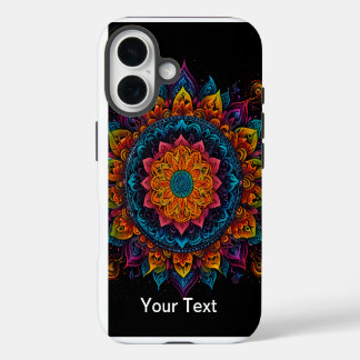 Lebhafter Mandala Swirl: OtterBox iPhone 16 Hülle