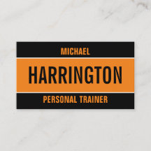 Lebhafter moderner Orange- und Black Personal Trai