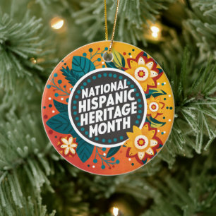 Lebhafter Monat des hispanischen Nationalerbes Keramik Ornament